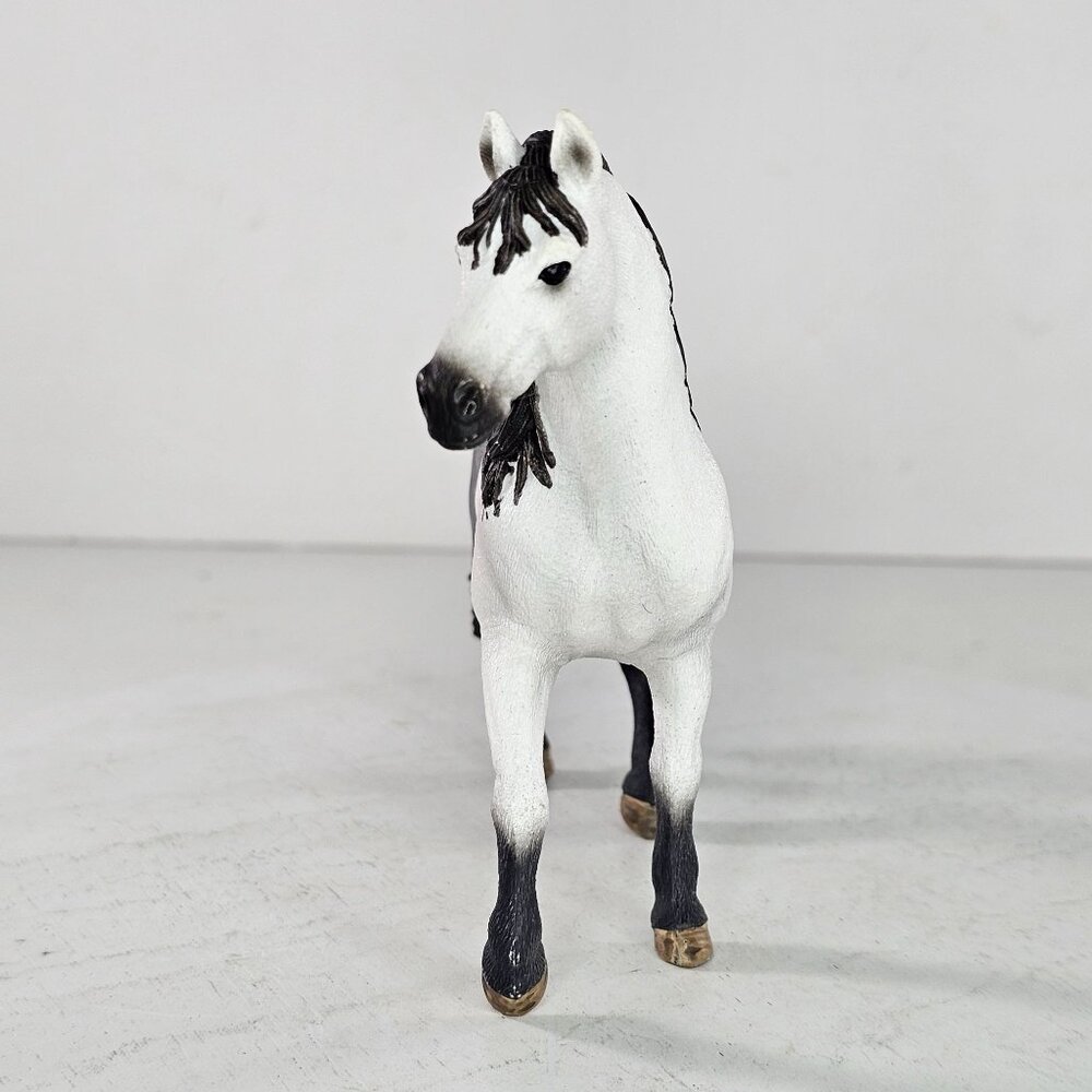 Schleich Horse Andalusian Stallion Toy Figure 13821 Dapple Grey Retired - Picture 3 of 8